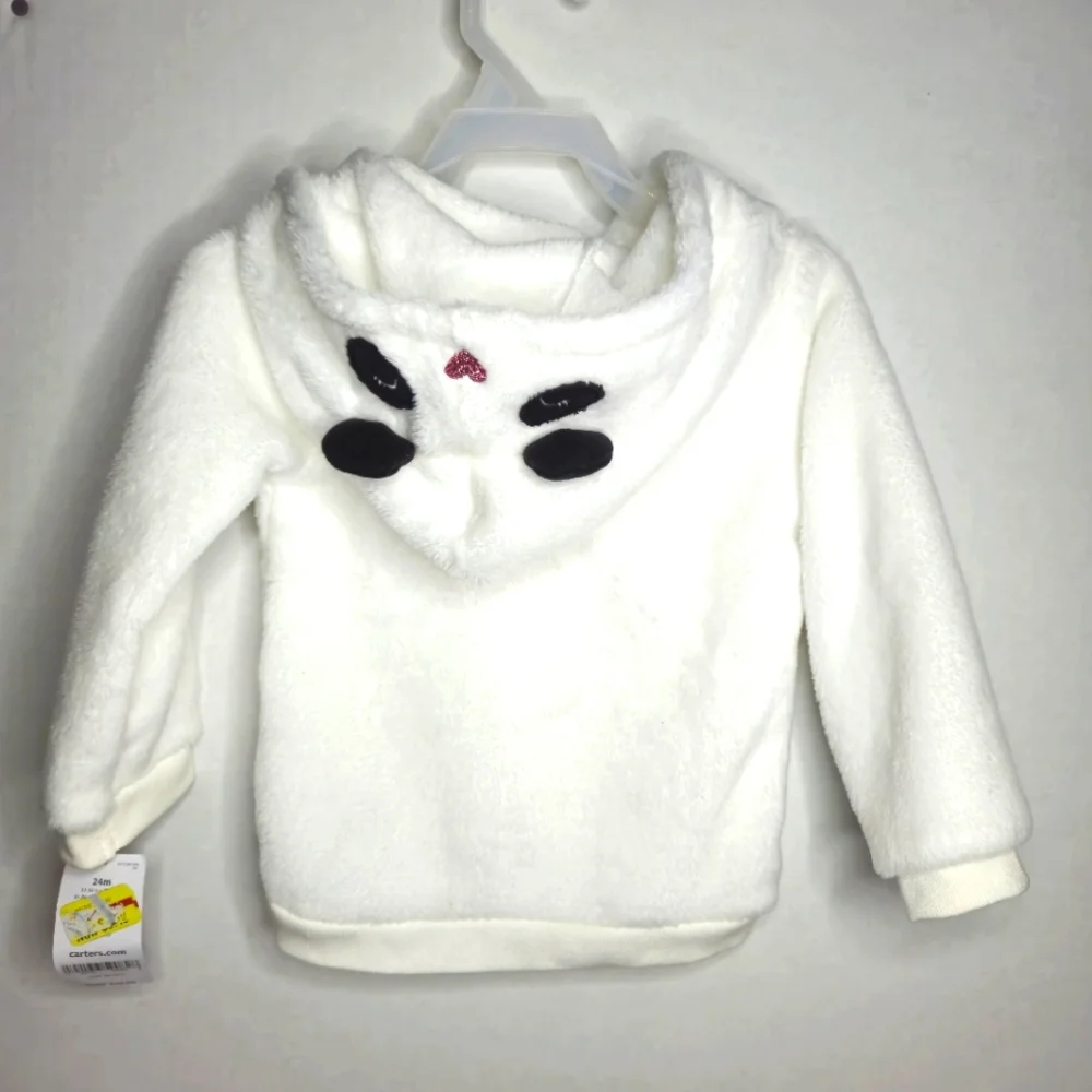 NWT CARTERS HOODED PANDA FLEECE SIZE 24 MONTHS